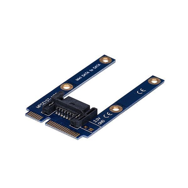 Адаптер Mini PCI-E mSATA -> SATA (7 pin) PCBA 50 mm подключение HDD SDD CD DVD BD привод 3284 фото