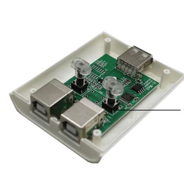 CS-201UA iT-well спліттер USB 2.0 sharing printer підключення одного USB пристрою до двох комп'ютерів перемикач світчер принтер 7584 фото
