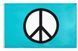 Флаг "Peace Symbol" (90*150 см) яркий флаг символ мира разоружения антивоенного и антиядерного движения, устойчив к УФ-излучению, полиэстер с латунными люверсами Bright UV 8204 фото 2