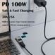 PD 100W LED дисплей (Type-C, GaN) 5A 20V 5.5*2.5 мм (Acer, Asus, Toshiba, Lenovo, Samsung) переходник адаптер для зарядного устройства коннектор для БП угловой 7062-2 фото 5