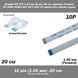 Шлейф FFC FPC (шаг контактов: 1 мм) 10 pin -20см- (прямой forward) ZIF AWM 20624 60V VW-1 80C LIF провод flex 7960 фото 1