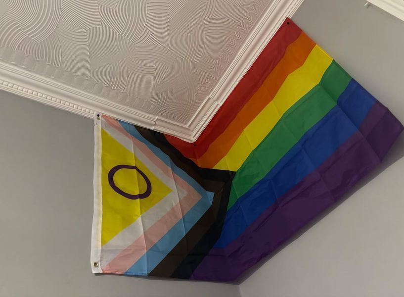 Флаг Progress Pride Flag LGBT 1978-2018 интерсекс-инклюзивный радужный лесби ЛГБТ гордости прогресса ЛГБТКИА расширенная версия 8187-5 фото