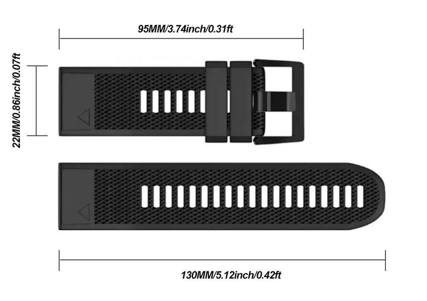 Garmin QUICKFIT ремешок силиконовый 22 мм (цвет: СИНИЙ) Fenix 5/6/7 Forerunner 965 955 945 935 745 Epix Instin 7874 фото