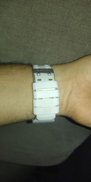 Кольцо держатель LOOP (20 мм) тренчик "с зубом" БЕЛЫЙ для ремешка Garmin Fenix 5S 6S Casio Seiko 7097 фото