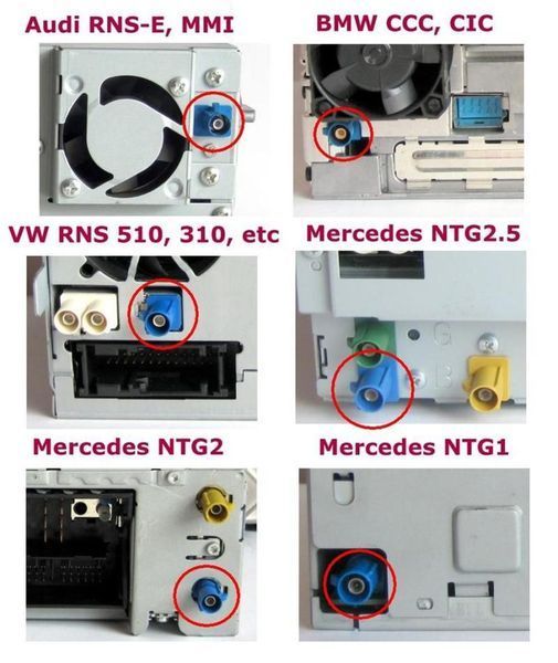 GPS антена 3м Fаkra MFD2 RNS2 RNS 510 MFD3 RNS-E (Ауді Merсеdes Volkswagen BMW Skoda Seat Opel Porsche) 4506 фото