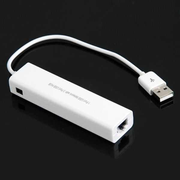 USB хаб на 3 порта + сетевая карта RJ-45 Адаптер переходник USB to RJ45 Lan 10/100 мбит LAN WAN 3271 фото