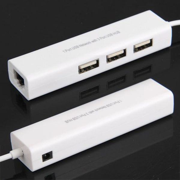 USB хаб на 3 порта + сетевая карта RJ-45 Адаптер переходник USB to RJ45 Lan 10/100 мбит LAN WAN 3271 фото