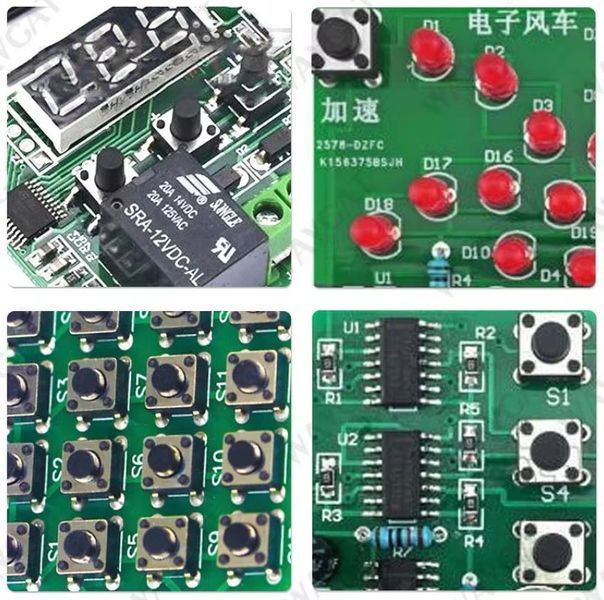 Кнопка тактова DIP 12*12*8 мм мікроперемикач SMD Switch Momentary Tact pushult клавіша 4524-7 фото