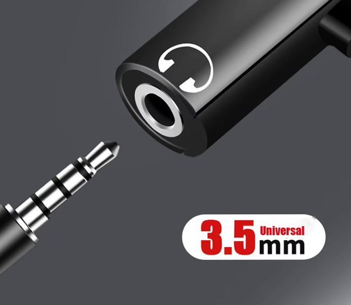 Переходник USB Type-C - 3.5 мм 4 pin (mini jack для наушников, AUX аудиовыход) + USB Type-C (зарядка) Xiaomi Huawei &nbsp;Motorola LeEco POCO Nubia iQOO VIVO Honor OPPO   Отличительной особенностью данного переходника для вывода звука на наушники с разъема Typ 8078 фото
