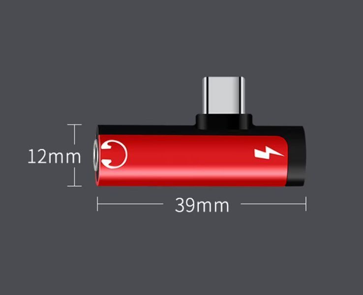 Переходник USB Type-C - 3.5 мм 4 pin (mini jack для наушников, AUX аудиовыход) + USB Type-C (зарядка) Xiaomi Huawei &nbsp;Motorola LeEco POCO Nubia iQOO VIVO Honor OPPO   Отличительной особенностью данного переходника для вывода звука на наушники с разъема Typ 8078 фото