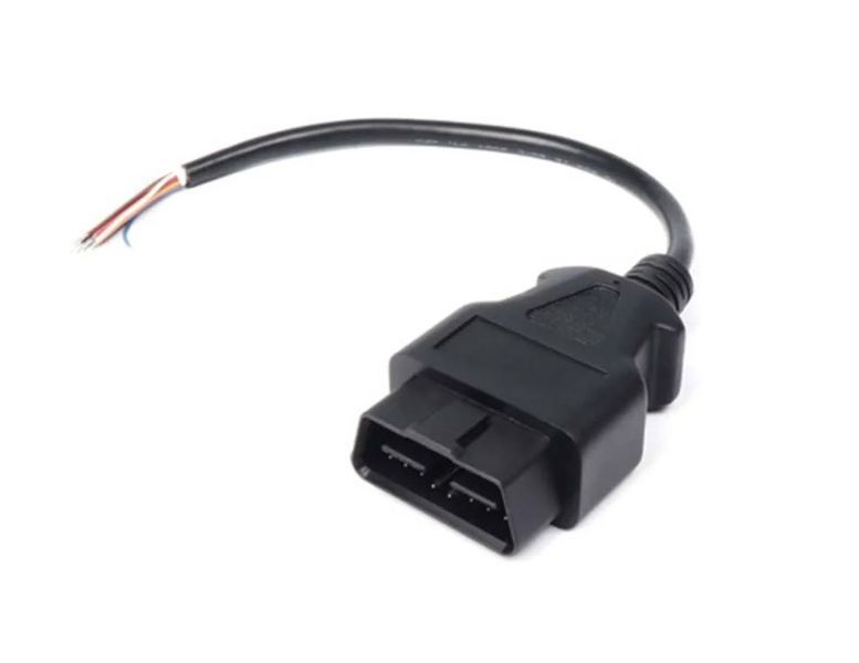 Колодка OBD2 male "папа" с кабелем 16 жил разъем расплетенка наконечник (переходник любой распиновки) 3525 фото