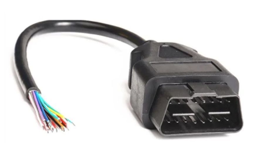 Колодка OBD2 male "папа" с кабелем 16 жил разъем расплетенка наконечник (переходник любой распиновки) 3525 фото
