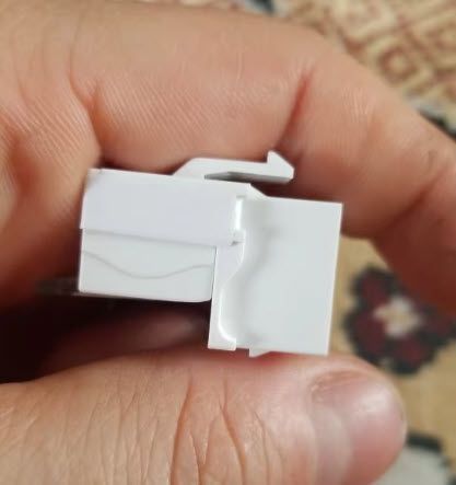 Модуль RJ45 Keystone для мережевих комп'ютерних розеток (під рамку блоку розеток) Jack cat.5e UTP Т568А/В кат.5е AMP-PC Network Mo 5006 фото