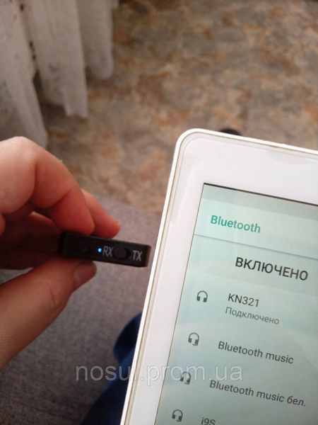 KN321 BT AUX аудио приемник-передатчик беспроводный блютуз (Bluetooth 5.0) встроенная АКБ 200 mAh подключение 7664 фото