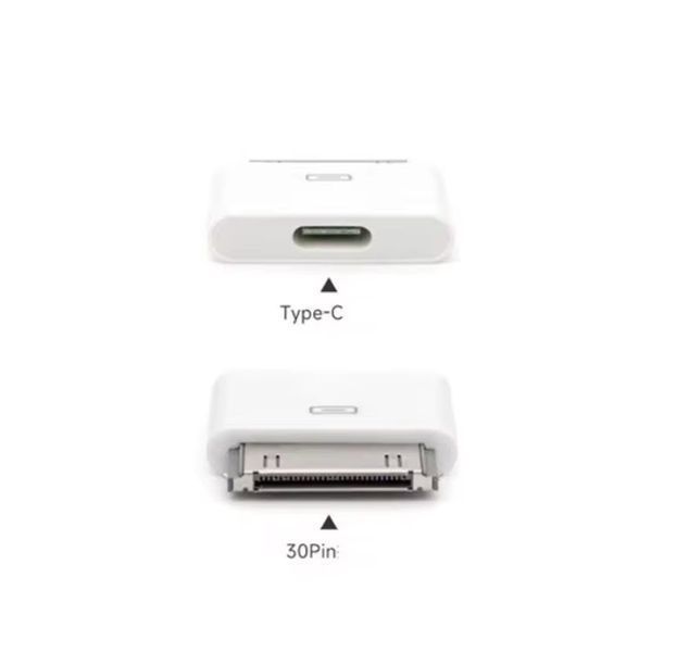 USB Type-C Female (мама) to 30-pin Male (тато) адаптер перехідник для заряджання та синхронізації пристроїв Apple iPhone iPod iPad 3439-3 фото