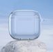 Apple Airpods4 TPU чехол силиконовый (прозрачный синий) 8020 фото 2