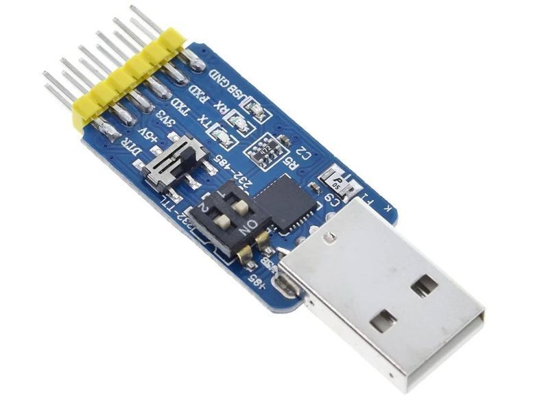 Адаптер конвертер USB-RS232/RS485/TTL (12 pin) на чипі CP2102 mutual convert 6 in 1 convert Універсальний модуль-перетворювач на базі високопродуктивного чипа CP2102 є незамінним інструментом для розробників, інженерів і ентузіастів електроніки.&nbsp; Він об'є 8138 фото