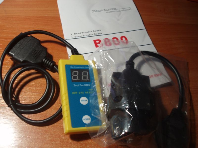 BMW ресеттер B800 Airbag Scan скидання сканер помилок подушок 16 pin + перехідник 20 pin + / Reset Tool B800 for B 5246 фото