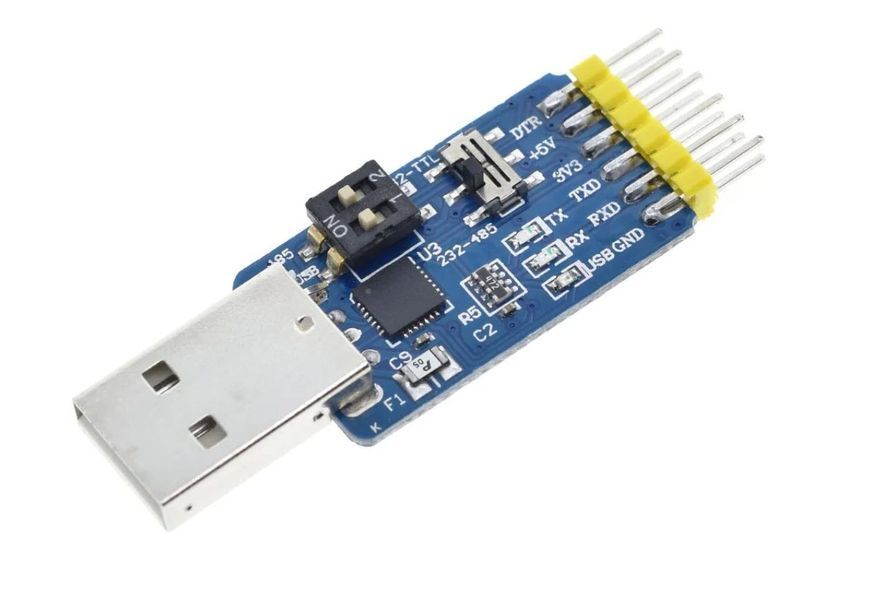 Адаптер конвертер USB-RS232/RS485/TTL (12 pin) на чипі CP2102 mutual convert 6 in 1 convert Універсальний модуль-перетворювач на базі високопродуктивного чипа CP2102 є незамінним інструментом для розробників, інженерів і ентузіастів електроніки.&nbsp; Він об'є 8138 фото