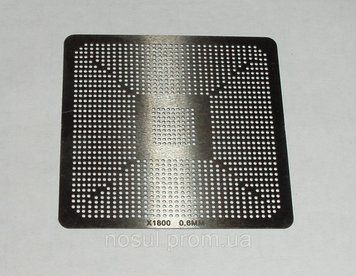 BGA шаблоны ATI 0.6 mm X1800 трафареты для реболла реболинг набор восстановление пайка ремонт прямого нагрева 4125 фото