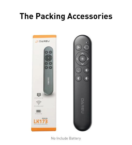 LK173 DAREU бездротовий презентатор Wireless Presenter PPT Page Turner USB Pointer with Remote Control 7583 фото