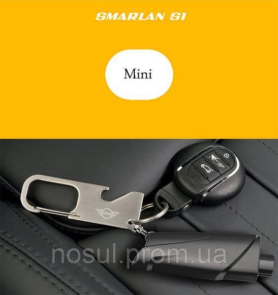 ResQMe рятувальний брелок зі склобоєм і ножем для ременів, ріже ремінь розбиває автомобільне скло аналога 5403 фото