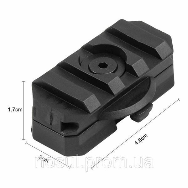 ARC RIS HL-ACC-51-BK 19 мм планка Пикатинни поворотная переходник для рейки FMA 360 Rotating Rail (ЧЕРНЫЙ) кре 7001 фото
