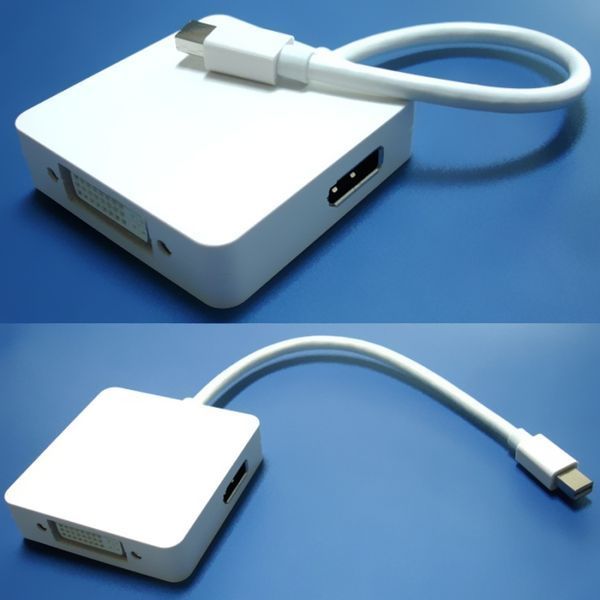 Перехідник mini DisplayPort &mdash; DVI+HDMI+DP (Mac) Apple конвертер AK-340509-002-W PC дисплей проєктор монітор 3107 фото