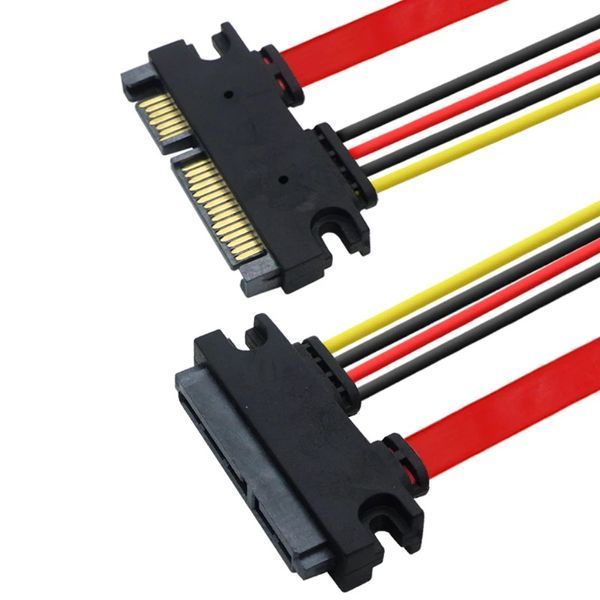 SATA подовжувач 22 pin (15+7) 50 см "мама"-"тато" кабель живлення+дані extender 1164-4 фото