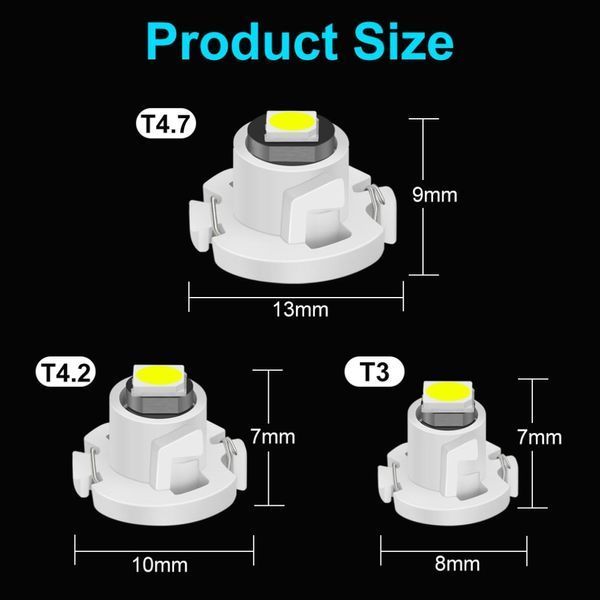 T3 Led Canbus (3030 SMD) світлодіодна лампа автомобільна (колір СИНІЙ) світлодіод панель приладів підсвічування (1 шт) 5899 фото