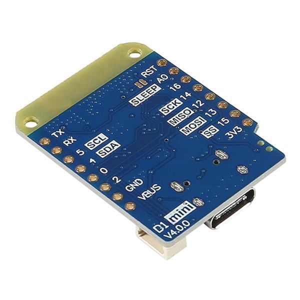 WeMos D1 mini v4 IoT WI-FI ESP8266T (Type-C, CH340C UART) контролер макетная плата разработчика мини Arduino/N 6439-2 фото