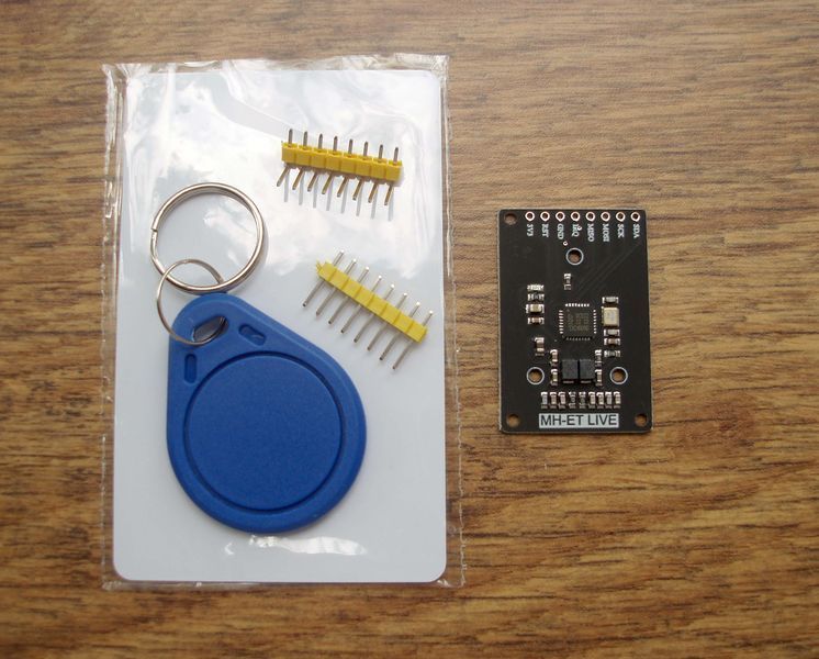Mini RFID RC522 SPI MIFARE 14443А 13.56 МГц (модуль+карта+брелок) для Arduino MIFARE S50/S70/UltraLight/Pro/DESfire 5134 фото