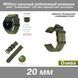 Military нейлоновый ремешок ОЛИВА (20 мм) черный мат застежки (зеленый) + шпильки 2 шт 5780 фото 1