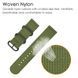 Military нейлоновый ремешок ОЛИВА (20 мм) черный мат застежки (зеленый) + шпильки 2 шт 5780 фото 6