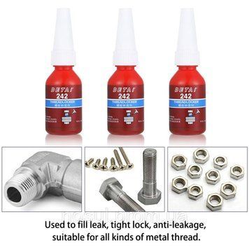 DETAI 242 (10 ml) Фіксатор різі threadlocker анаеробний клей болтових з'єднань 5248 фото