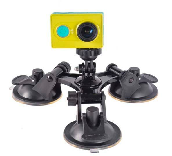 Присосок потрійне посилене авто мото GoPro SJCAM XIAOMI YI 3960 фото