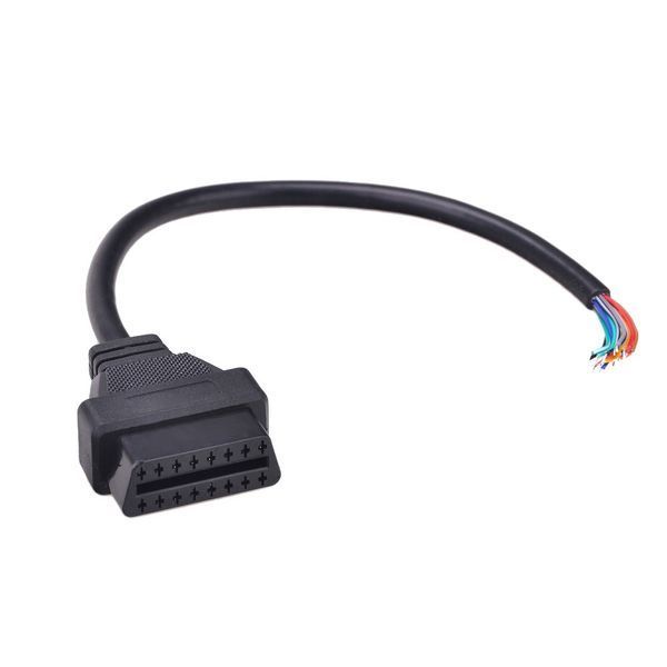 Колодка OBD2 female мама с кабелем 16 жил разъем расплетенка наконечник (переходник любой распиновки) 3525 фото