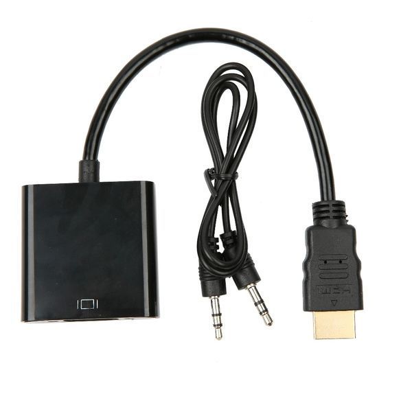Конвертер HDMI VGA + звук, переходник из HDMI в VGA + Audio (со звуковым выходом) 4505 фото