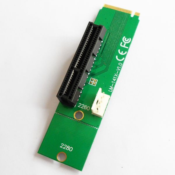 Майнінг M2 Адаптер PCI-E 4x до NGFF M.2 з живленням Molex 4426 фото