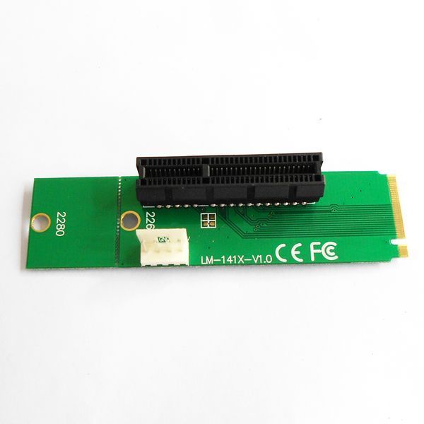 Майнінг M2 Адаптер PCI-E 4x до NGFF M.2 з живленням Molex 4426 фото