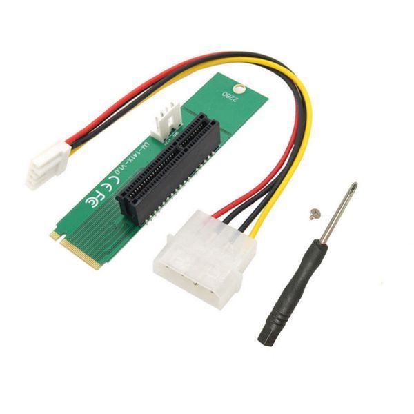 Майнінг M2 Адаптер PCI-E 4x до NGFF M.2 з живленням Molex 4426 фото