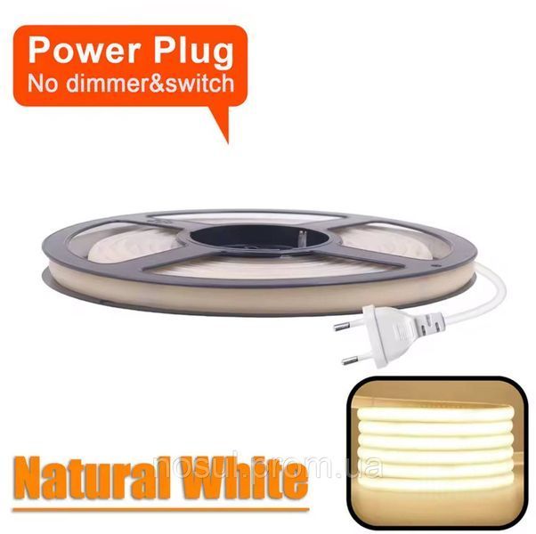 Світлодіодна стрічка COB LED Neon (220 V) 4000K, 3 м 8066 фото
