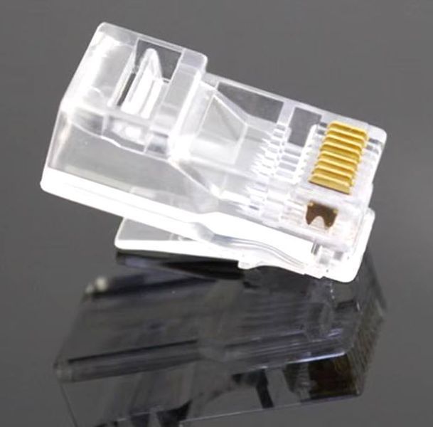 Конектор RJ45 UTP Cat6/Cat5e для крученої пари (8P8C) 1 шт T-568B інтернет-роз'єм неекран нековзний під кабел 0016-2 фото