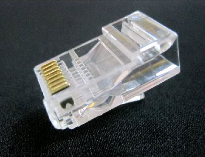 Конектор RJ45 UTP Cat6/Cat5e для крученої пари (8P8C) 1 шт T-568B інтернет-роз'єм неекран нековзний під кабел 0016-2 фото