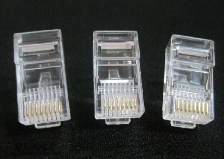 Конектор RJ45 UTP Cat6/Cat5e для крученої пари (8P8C) 1 шт T-568B інтернет-роз'єм неекран нековзний під кабел 0016-2 фото