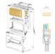 Конектор RJ45 UTP Cat6/Cat5e для крученої пари (8P8C) 1 шт T-568B інтернет-роз'єм неекран нековзний під кабел 0016-2 фото 1