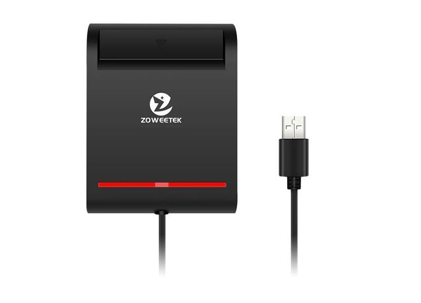ZOWEETEK USB 2.0 #2 картридер для смарт-карт (IC/ID/EMV) &ndash; компактный и универсальный считыватель для ПК ISO 7816 &nbsp;12026-1 Chip Card Reader 6582-2 фото