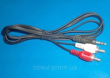 Аудіокабель jack 3.5-2RCA, mini jаck 3.5 (тато) &mdash; 2RCA (тато) 292 фото