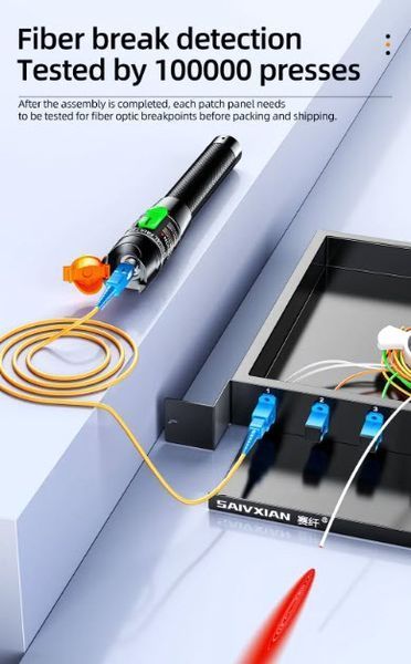 Дефектоскоп FC/SC/SF оптический 10 МВт (10 км) FTTH локатор повреждения кабеля искатель тестер Fiber&nbsp; 4583 фото