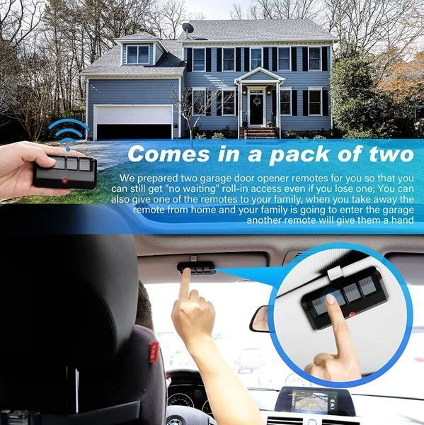 Дублікатор пульт 893MAX 3-кноп. Chamberlain Liftmaster Craftsman Visor &nbsp;315/390 MHz Wireless Remote Control Garage Door Opener Clip For 893LM 891LM 371LM 971LM 2 Comp 893MAX 3 Button Fits Visor&nbsp; 8181 фото